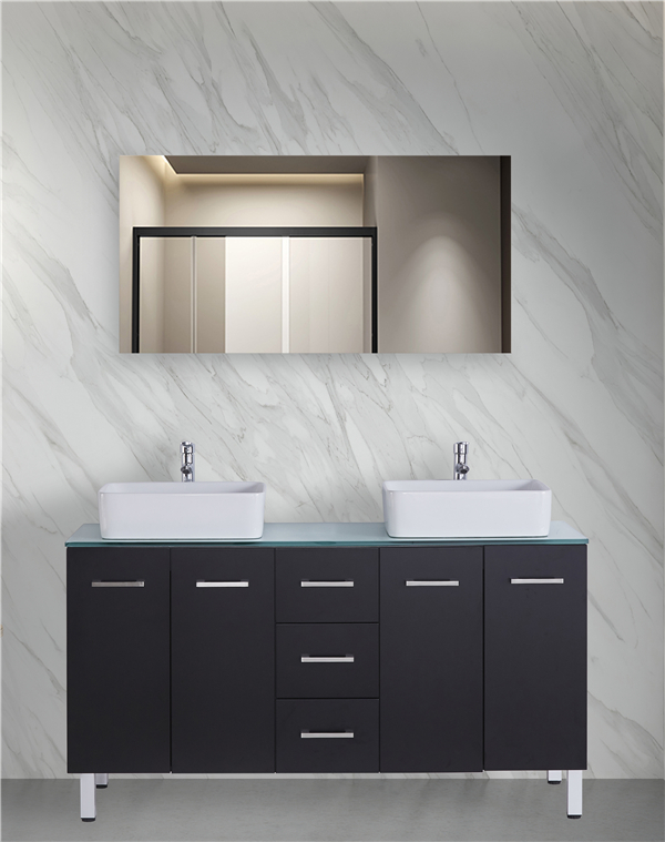 নীল ভ্যানিটি বাথরুম ক্যাবিনেট GGP19