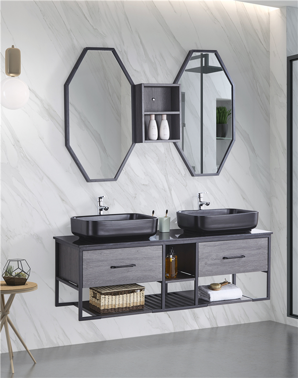 ক্যাবিনেট GGM08 দিয়ে বেসিন ধোয়া